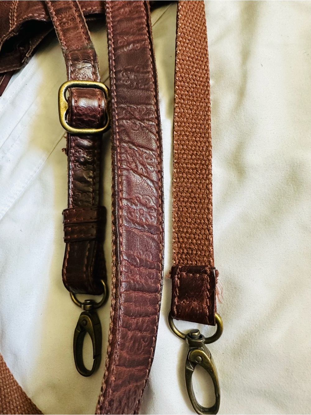 Lucky Brand Brown Leather Tassel Tote Shoulder Crossbody Bag - Picture 10 of 10